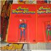 SUPERMAN MEGO POCKET SUPER HEROES - SET OF 4 RED CARDS FIGURES MOC !!! RARISSIMA SERIE COMPLETA !