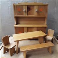 WOODEN DOLL HOUSE FURNITURE SET (ANNI `80)