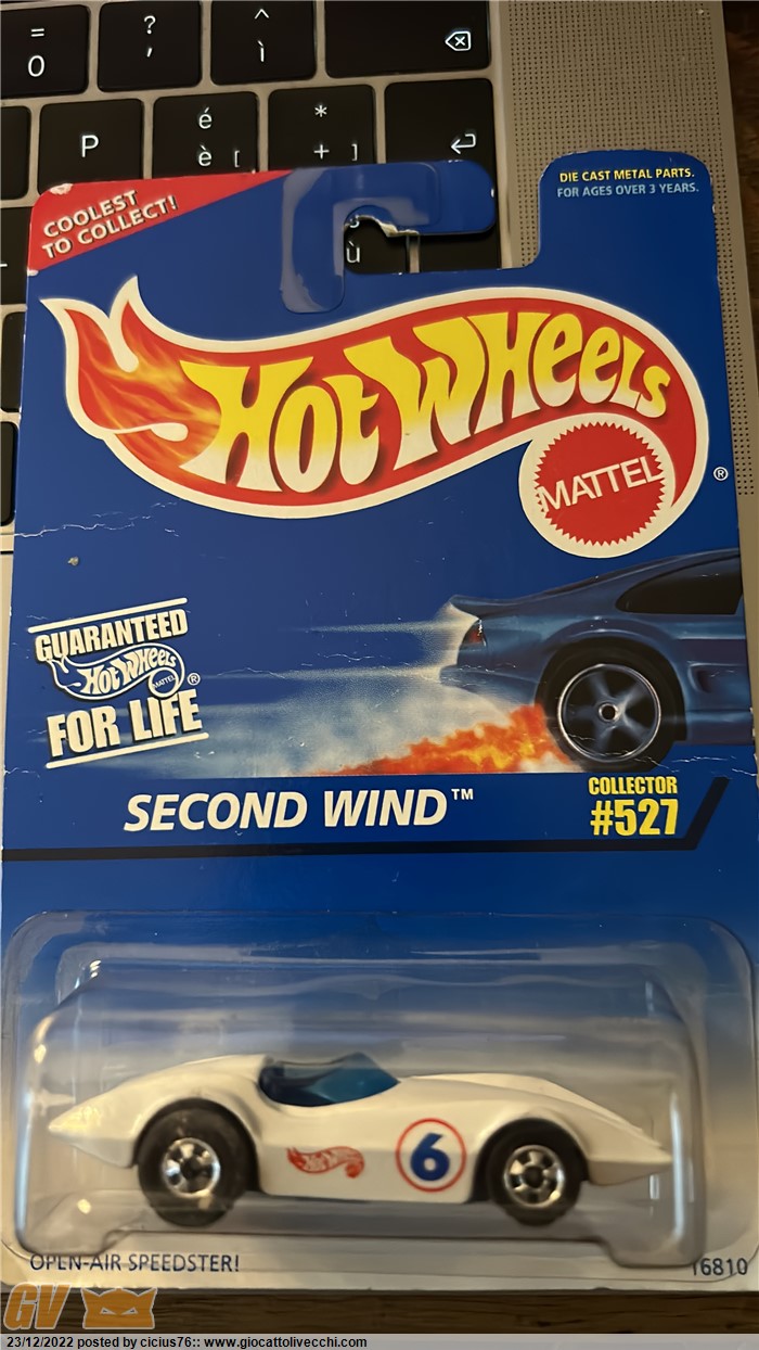 Mercatino Hot Wheels Second Wind 1996 Bianca Col Numero 6 Con Blue Card GiocattoliVecchi