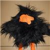 CORVO NERO PELUCHE BECCO CON FISCHIETTO 