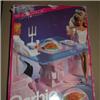 BARBIE MAGIC ACTION DINING SET DINNER SET MADE IN ITALY PINK MAGIC BY MATTEL 1991 