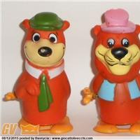 ORSO YOGI E LIPPY THE LION IN GOMMA CARICA A CHIAVETTA MECANICA IBENSE `74