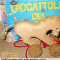 WOOD TOY HORSE GIOCATTOLO DI LEGNO PLASTICA CAVALLO