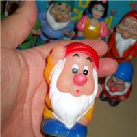 NANO 4 DWARFS BIANCANEVE SNOW WHITE LEDRAPLASTIC RUBBER  TOYS GIOCATTOLO TOY PUPAZZO IN GOMMA POUET RUBBER TOY  VINYL TOY VINTAGE SQUEAK TOY ROLY-PO