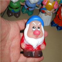 NANO 2 DWARFS BIANCANEVE SNOW WHITE LEDRAPLASTIC RUBBER  TOYS GIOCATTOLO TOY PUPAZZO IN GOMMA POUET RUBBER TOY  VINYL TOY VINTAGE SQUEAK TOY ROLY-PO