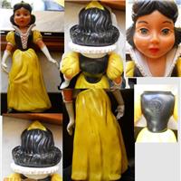 SNOW WHITE BIANCANEVE  WALT DISNEY PRODUCTION LEDRAPLASTIC RUBBER TOYS GIOCATTOLO TOY PUPAZZO IN GOMMA POUET RUBBER TOY VINYL TOY VINTAGE SQUEAK TOY 