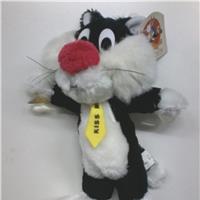 GATTO SILVESTRO (SYLVESTER) PELUCHE CON VENTOSE (ANNI `90) NUOVO!