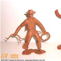 MARX TOYS 1964 LOTTO 2 SOLDATINI GIGANTI COW BOY E INDIANO
