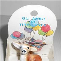 GLI AMICI DI TINY CANDY 80S NEW GIOCO ROMA ITALY - MINIATURA PORCELLANA CERBIATTO RARISSIMA