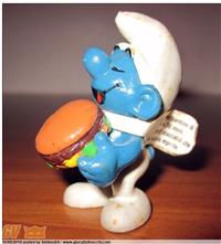 PUFFO CON HAMBURGER SCHLEICH 1983 PEYO