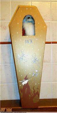 NIGHTMARE BEFORE X-MAS SANTA JACK JUN PLANNING 40 CM. DOLL JAPAN MISB, LIMITED EDITION 2000 PCS GOLD COFFIN BOX