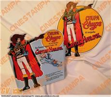 CAPITAN HARLOCK - ESPOSITORE + INSEGNA DA NEGOZIO - CHUPA CHUPS 1979