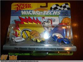 SPEED RACER SUPER AUTO MACH-5 SET DI 2 BLISTER TIPO MICROMACHINES ANNI 90 RARI