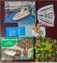 MARINES CAMP E RACING BOAT MADE IN ITALY ANNI 70 (LMP CORTE DE FRATI CREMONA ) NO BIG JIM GI JOE ACTION MAN AVCTION JACKSON 