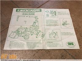 MICRONAUTS MICRONAUTI GIG 1978 ISTRUZIONI ORIGINALI SCAVA CRATERI VINTAGE