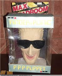 MAX HEADROOM FINGERTRONIC MTV PUPPET TESTA PUPAZZO TELEVISIVO ANNI 80 RARISSIMO VINTAGE GADGET TV SPOT 