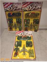 SOLDATINI COMBAT SET VINTAGE ANNI 80 LOTTO 3 SET