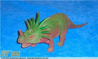 STYRACOSAURUS VINTAGE DINOSAURO GOMMA SEMIRIGIDA 34 CM DORMEI `80