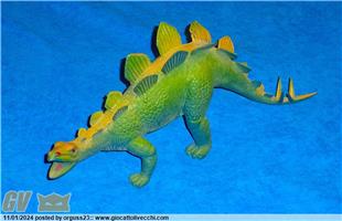 STEGOSAURUS VINTAGE DINOSAURO GOMMA MORBIDA 36 CM DORMEI `80