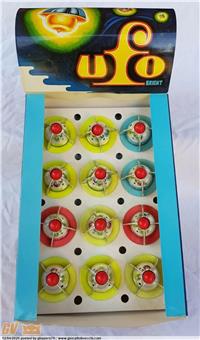 ESPOSITORE UFO VINTAGE ANNI 70 MADE IN ITALY TROTTOLE SPAZIALI