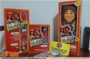 GIOCHI COLLEZIONE MORK MINDY TV TELEFILM ACTION FIGURE GADGET ANNI 70 80 VINTAGE