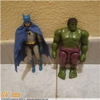 LOTTO DUE A. F. IN METALLO E PLA. MEGO HULK E BATMAN