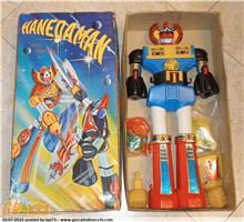 BLUE HANEDAMAN ATORANGER MINI JUMBO MACHINDER 35 CM. CEPPIRATTI ITALY 1980 MIB