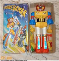 HANEDAMAN ATORANGER YELLOW MINI JUMBO MACHINDER 35 CM. CEPPIRATTI ITALY 1980 MIB
