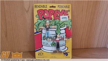FLEXI BENDABLE POPEYE BRACCIO DI FERRO E OLIVIA MOC NUOVI 