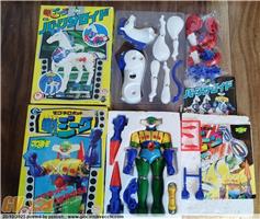 BELLI SET JEEG ROBOT TRIVELLE A PUNTA + CAVALLO PANZEROID 1975 TAKARA JAPAN VINTAGE MAGNEMO