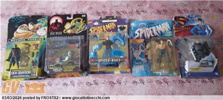 LOTTO ACTION FIGURES STREET SHARK BATMAN, SPIEDERMAN, BIKER MICE, SUPERMAN TUTTO FONDO MAGAZZINO