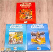 DUNGEONS AND DRAGONS 3 SET BASE + COMPANION + EXPERT 1985 EG