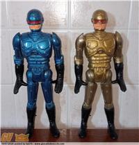 ROBOCOP SET DI 2 FIGURE BOOTLEG F.LLI RESTUCCIA ITALY K.O. 22 CM. 1990 - PVC PLASTIC