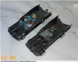 BATMAN LOT OF 2 VINTAGE MINI BATMOBILE CARS -CORGI HUSKY & PLAYART SPECIAL PRICE