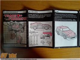 ISTRUZIONI IN INGLESE TRANSFORMERS G1 SMOKESCREEN