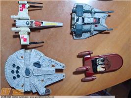 MILLENNIUM FALCON - X-WING -LANDSPEEDER - SNOWSPEEDER - 1978 KENNER