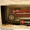 MACCHINA BURAGO MADE IN ITALY ALFA ROMEO 8C 2300 MONZA (1931), COD. 3014, 1/ 18, MIB, NUOVA, FONDO DI MAGAZZINO.